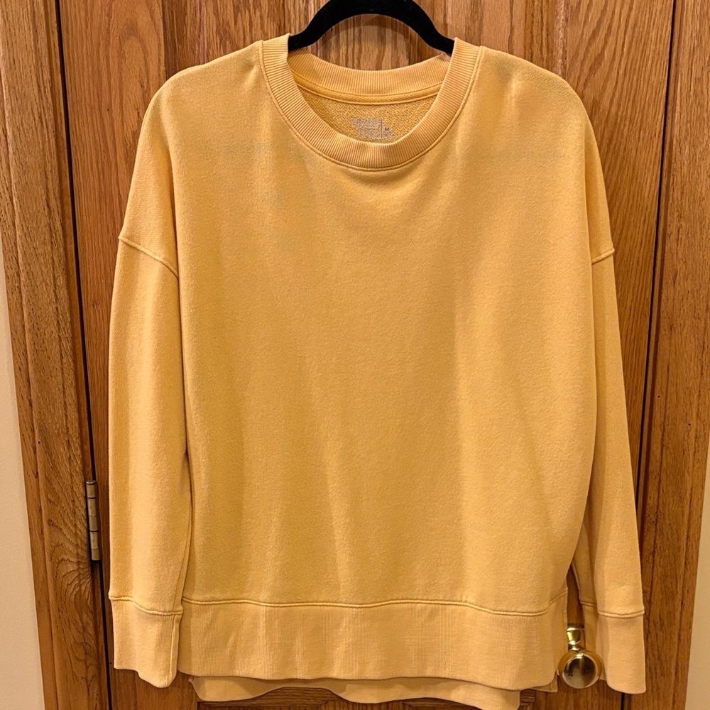 Time and Tru Golden Yellow Knit Sweatshirt